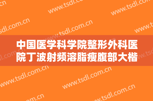 中国医学科学院整形外科医院丁波射频溶脂瘦腹部大楷需要多少钱?效果怎么样?