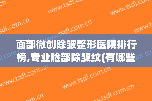 面部微创除皱整形医院排行榜,专业脸部除皱纹(有哪些除皱整形医院)