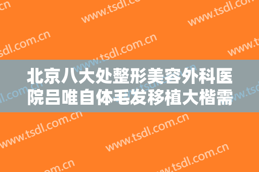 北京八大处整形美容外科医院吕唯自体毛发移植大楷需要多少费用?怎么样?