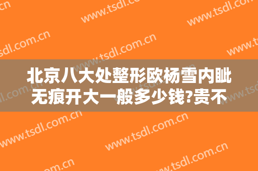 北京八大处整形欧杨雪内眦无痕开大一般多少钱?贵不贵?