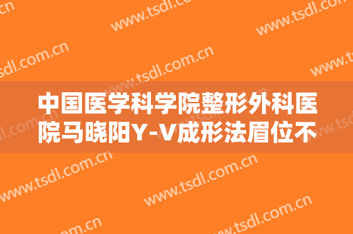 中国医学科学院整形外科医院马晓阳Y-V成形法眉位不整矫正术价钱?靠谱吗?