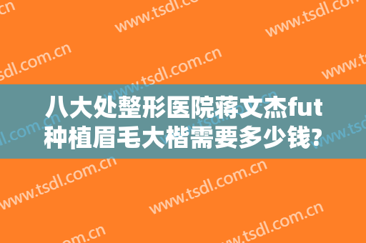 八大处整形医院蒋文杰fut种植眉毛大楷需要多少钱?多长时间恢复?