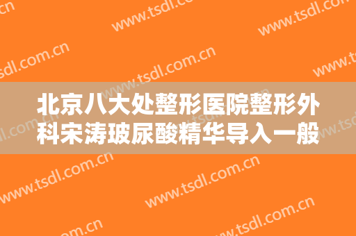 北京八大处整形医院整形外科宋涛玻尿酸精华导入一般价位是多少?需要多久恢复?