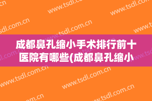 成都鼻孔缩小手术排行前十医院有哪些(成都鼻孔缩小手术排行前十医院有哪些好的)