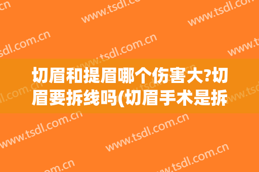 切眉和提眉哪个伤害大?切眉要拆线吗(切眉手术是拆线的好还是不拆线的好)