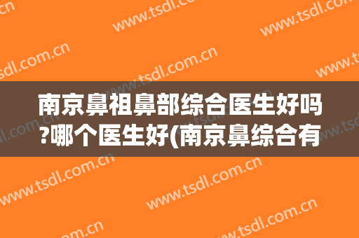 南京鼻祖鼻部综合医生好吗?哪个医生好(南京鼻综合有名的医院)