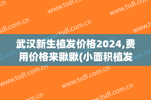 武汉新生植发价格2024,费用价格来瞅瞅(小面积植发价钱)