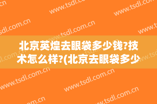 北京英煌去眼袋多少钱?技术怎么样?(北京去眼袋多少钱了哪家好)