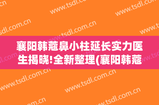 襄阳韩蔻鼻小柱延长实力医生揭晓!全新整理(襄阳韩蔻整形)