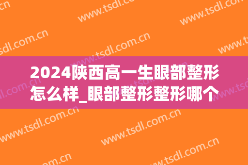 2024陕西高一生眼部整形怎么样_眼部整形整形哪个医生好