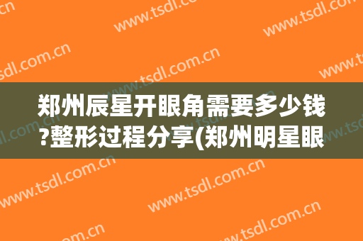 郑州辰星开眼角需要多少钱?整形过程分享(郑州明星眼整形怎么样)