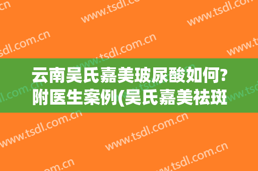 云南吴氏嘉美玻尿酸如何?附医生案例(吴氏嘉美祛斑怎么样)