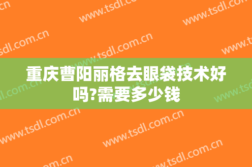 重庆曹阳丽格去眼袋技术好吗?需要多少钱