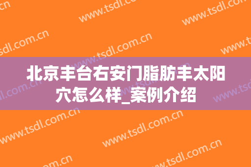 北京丰台右安门脂肪丰太阳穴怎么样_案例介绍