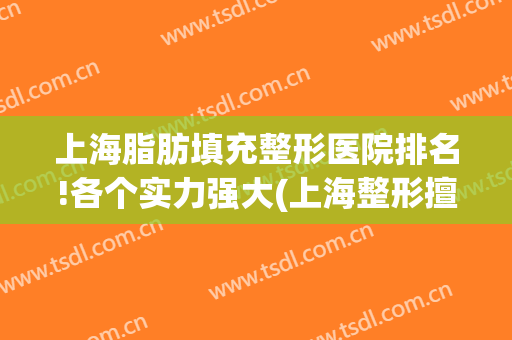 上海脂肪填充整形医院排名!各个实力强大(上海整形擅长脂肪填充的医生)