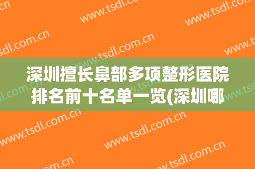 深圳擅长鼻部多项整形医院排名前十名单一览(深圳哪个整形医院做鼻子做的比较好)