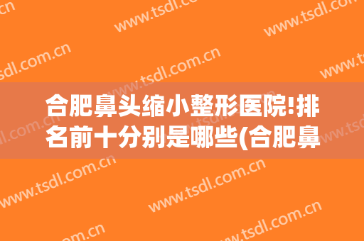 合肥鼻头缩小整形医院!排名前十分别是哪些(合肥鼻子整形好的医院)