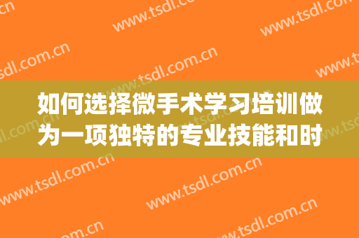 如何选择微手术学习培训做为一项独特的专业技能和时尚潮业链(微创手术培训系统)