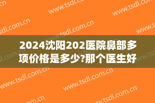 2024沈阳202医院鼻部多项价格是多少?那个医生好(沈阳202整形医院)
