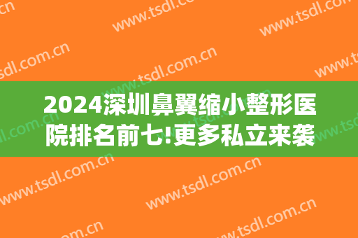 2024深圳鼻翼缩小整形医院排名前七!更多私立来袭(深圳鼻整形医生排名)