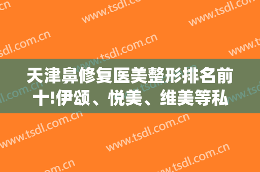 天津鼻修复医美整形排名前十!伊颂、悦美、维美等私立入榜(天津伊颂整形医院)