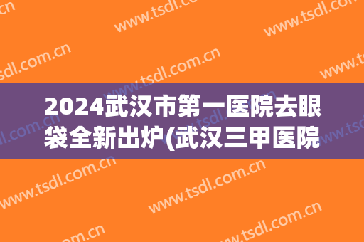 2024武汉市第一医院去眼袋全新出炉(武汉三甲医院去眼袋)