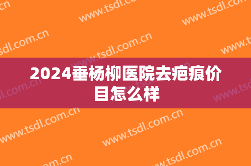 2024垂杨柳医院去疤痕价目怎么样 2024垂杨柳医院去疤痕价目怎么样