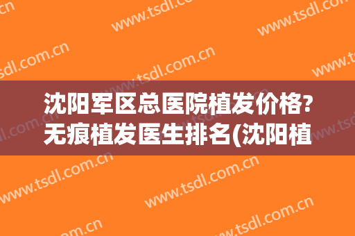 沈阳军区总医院植发价格?无痕植发医生排名(沈阳植发医院哪家医技术好)