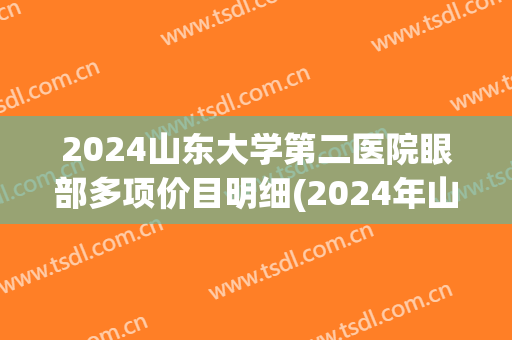 2024山东大学第二医院眼部多项价目明细(2024年山东第一医科大学第二附属医院) 2024山东大学第二医院眼部多项价目明细(2024年山东第一医科大学第二附属医院)