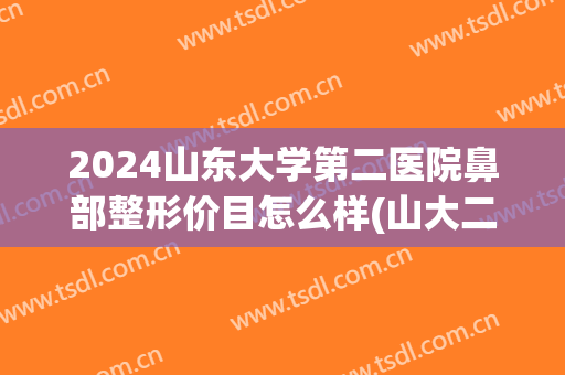2024山东大学第二医院鼻部整形价目怎么样(山大二院 整形)