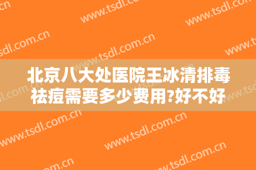 北京八大处医院王冰清排毒祛痘需要多少费用?好不好?