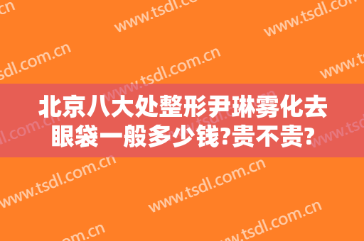 北京八大处整形尹琳雾化去眼袋一般多少钱?贵不贵?