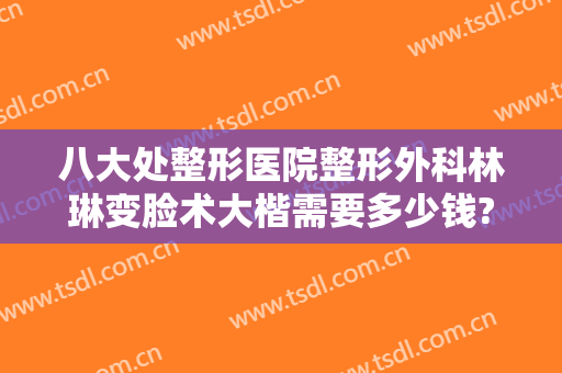 八大处整形医院整形外科林琳变脸术大楷需要多少钱?靠谱吗?