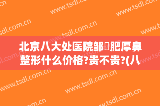 北京八大处医院邹翀肥厚鼻整形什么价格?贵不贵?(八大处整鼻子多少钱)