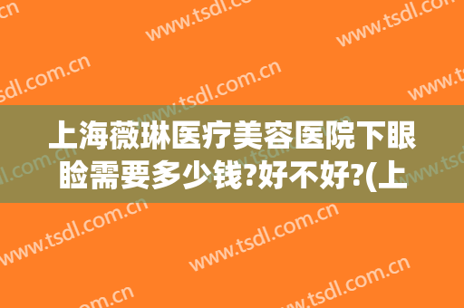 上海薇琳医疗美容医院下眼睑需要多少钱?好不好?(上海薇琳医美怎么样)