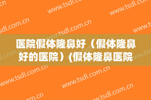 医院假体隆鼻好（假体隆鼻好的医院）(假体隆鼻医院哪好)