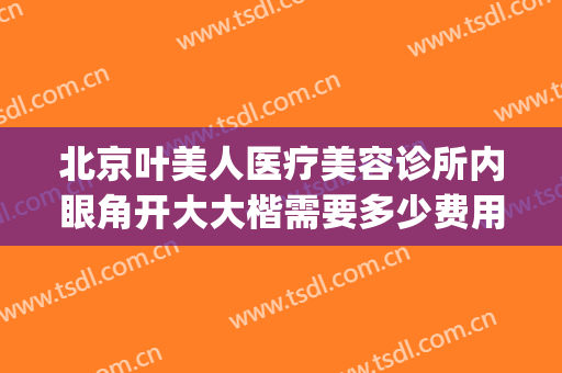 北京叶美人医疗美容诊所内眼角开大大楷需要多少费用?可靠吗?(北京叶美人医疗美容医院)