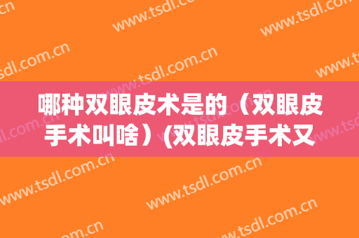 哪种双眼皮术是的（双眼皮手术叫啥）(双眼皮手术又叫什么手术)