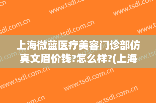 上海微蓝医疗美容门诊部仿真文眉价钱?怎么样?(上海九院整形好不好)