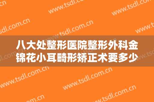 八大处整形医院整形外科金锦花小耳畸形矫正术要多少钱?有哪些优势?
