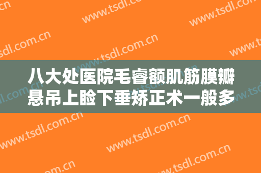 八大处医院毛睿额肌筋膜瓣悬吊上睑下垂矫正术一般多少费用?可靠吗?
