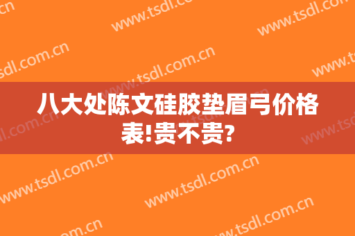 八大处陈文硅胶垫眉弓价格表!贵不贵?
