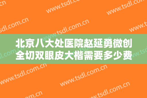 北京八大处医院赵延勇微创全切双眼皮大楷需要多少费用?需要多久恢复?