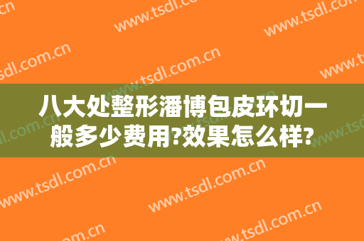 八大处整形潘博包皮环切一般多少费用?效果怎么样?