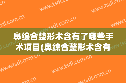 鼻综合整形术含有了哪些手术项目(鼻综合整形术含有了哪些手术项目的成功率)