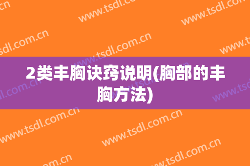 2类丰胸诀窍说明(胸部的丰胸方法)