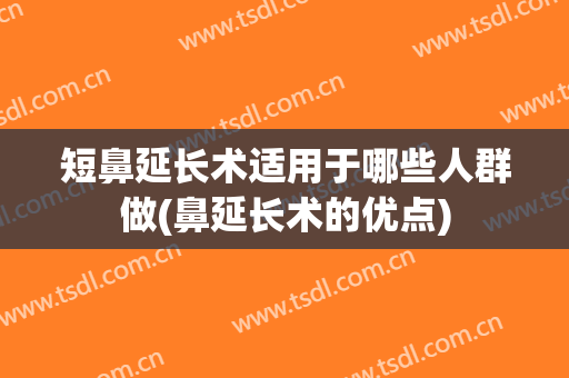 短鼻延长术适用于哪些人群做(鼻延长术的优点)
