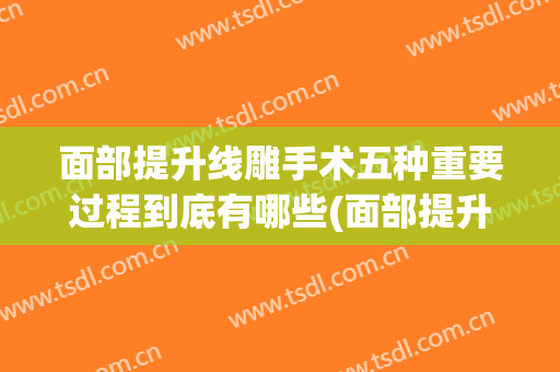 面部提升线雕手术五种重要过程到底有哪些(面部提升除了线雕还可以做什么)