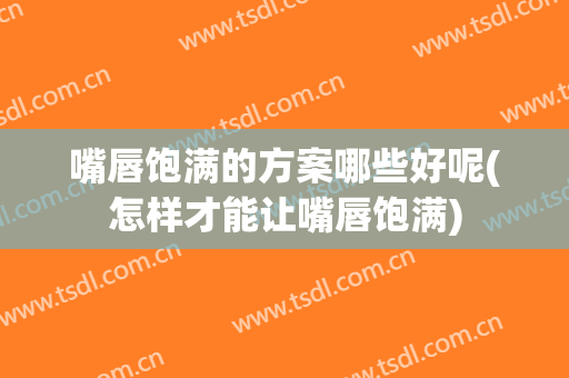 嘴唇饱满的方案哪些好呢(怎样才能让嘴唇饱满)