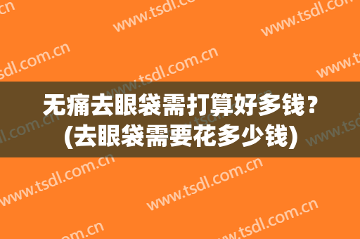 无痛去眼袋需打算好多钱？(去眼袋需要花多少钱)